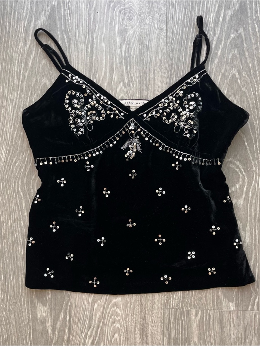 Y2K Velvet Embellished Festival Top